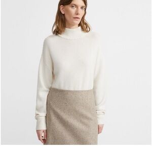 Theory Cream Turtleneck Sweater